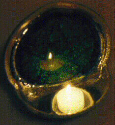 Green tabletop sconce