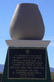 Plaque atop monument
